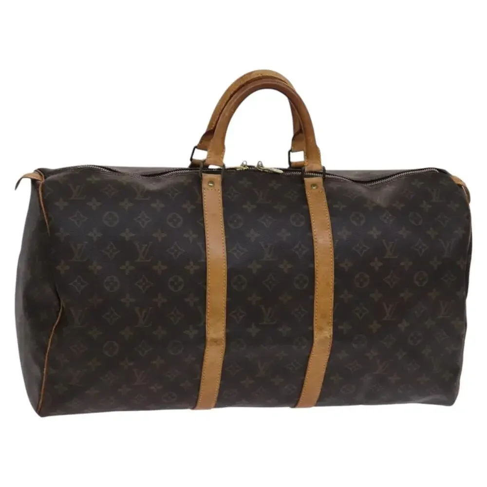 LOUIS VUITTON Monogram Keepall 55 Boston Bag M41424